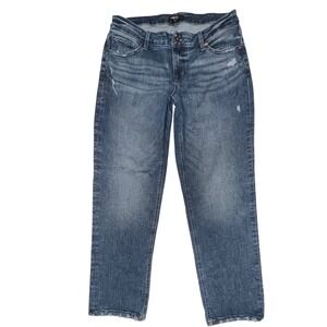 Edgely Mid Rise Distressed Straight Denim Jean Women's 14W